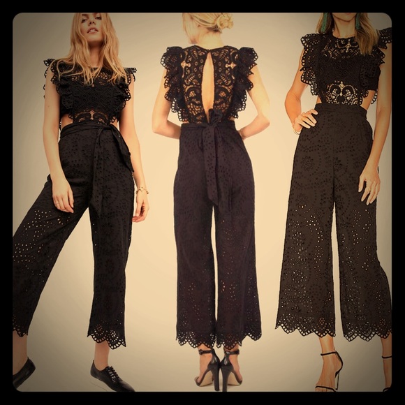 black eyelet jumpsuit